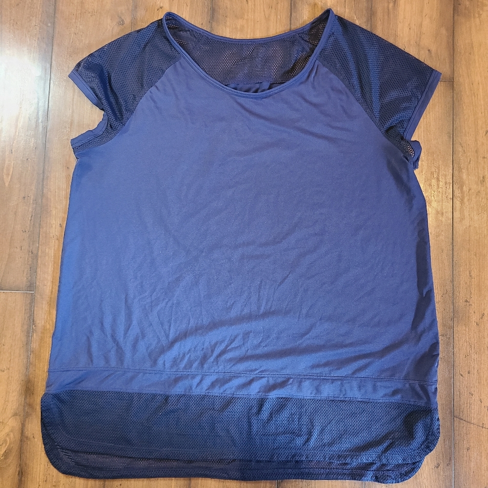 Champion Activewear high low Tee with mesh detail